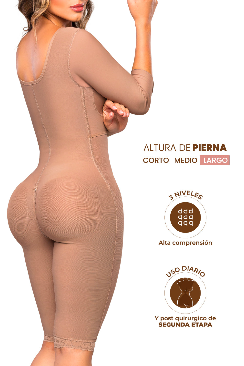 Faja Ultrainvisible SMI7162 – Triple realce, manga larga y control completo